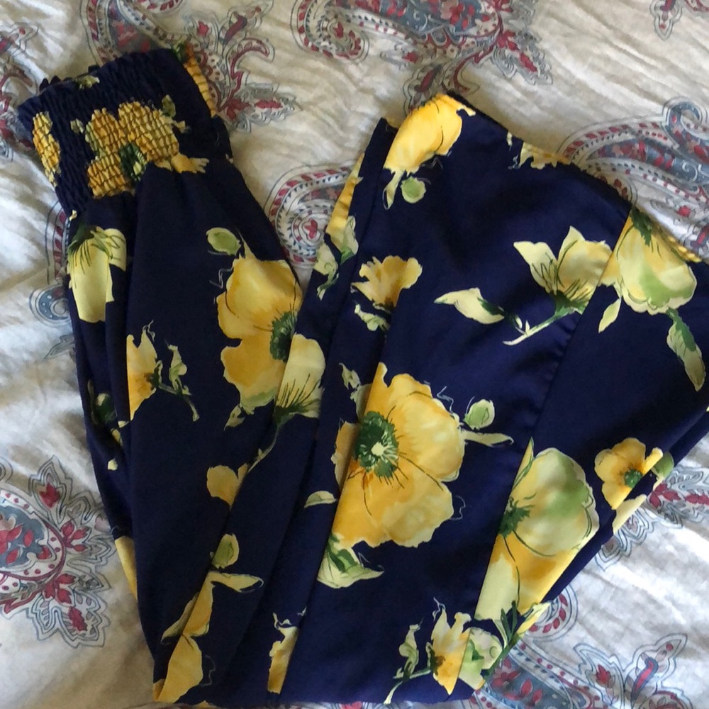 Peach Love flower pants